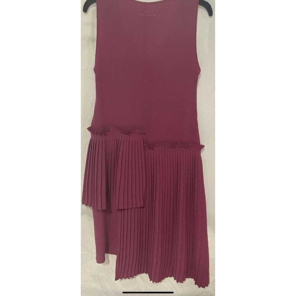 MM6 Maison Margiela PARIS Women's Hot Pink Asymmetrical Pleated Dress Size 40 - Picture 2 of 6